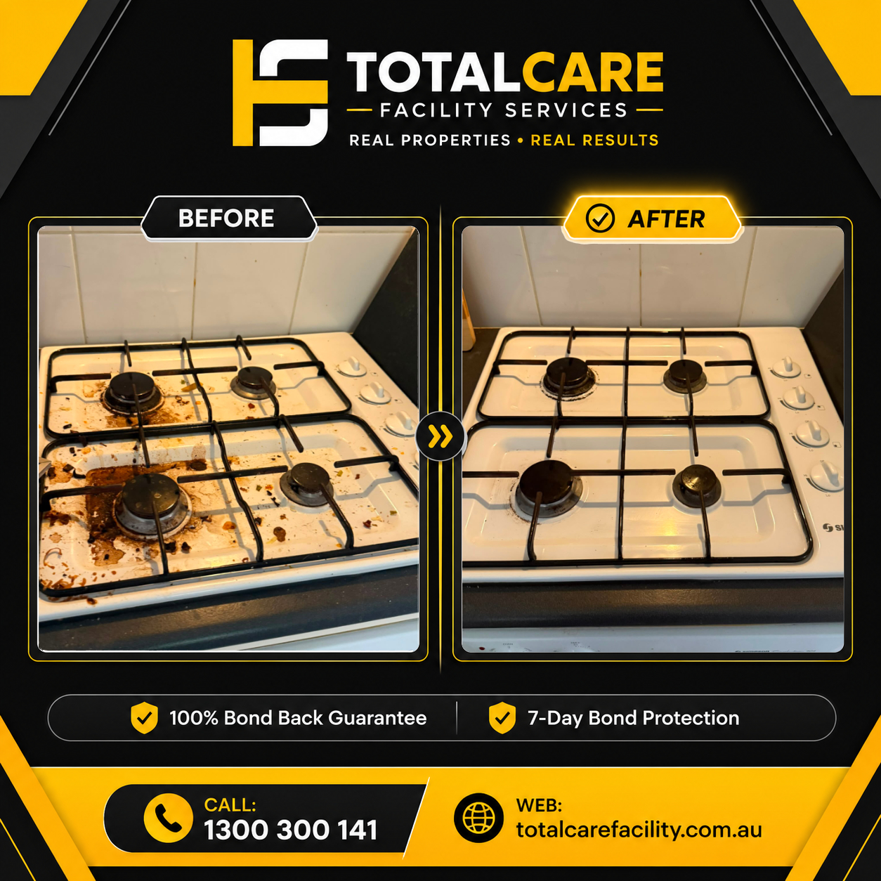 TotalCare cleaning project 2, before and after